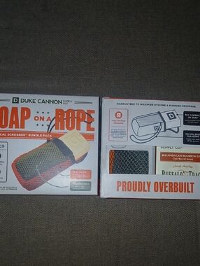 2 Duke Cannon Soap on a Rope - Tactical Scrubber Bundle Pack.